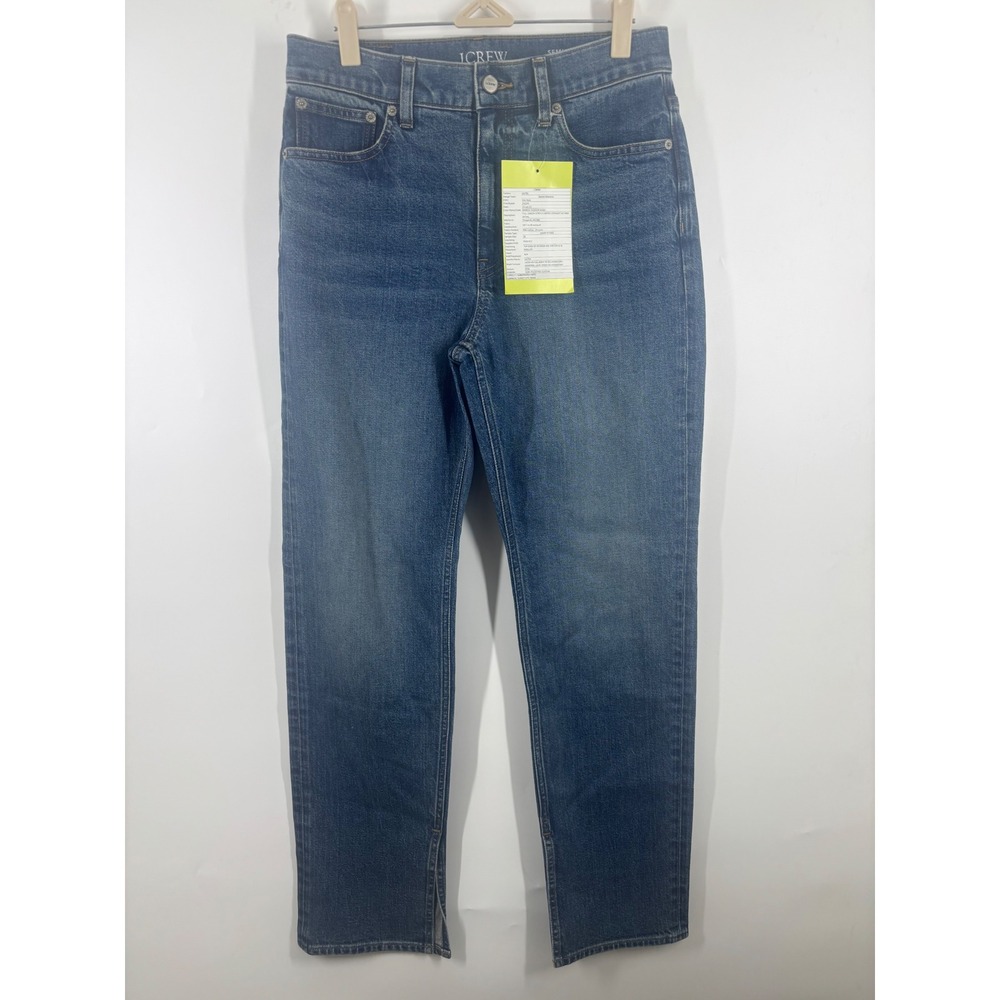 J.Crew Womens High Rise Straight Leg Semi-Stretch Jeans Blue Size 28